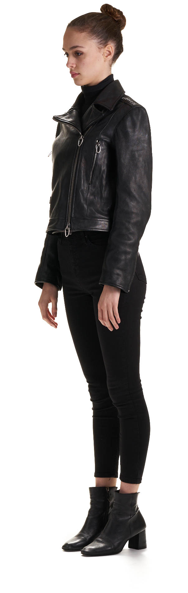 DANIELE BASTA LEATHER AND SILVER JACKET - himba tex